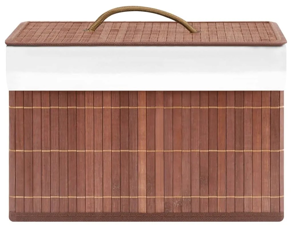 Caixas de arrumação 4 pcs bambu castanho