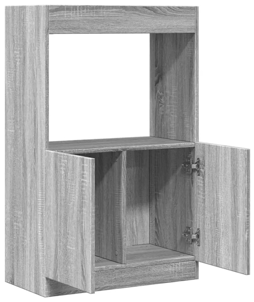 Armário alto 63x33x100 cm derivados de madeira cinzento sonoma