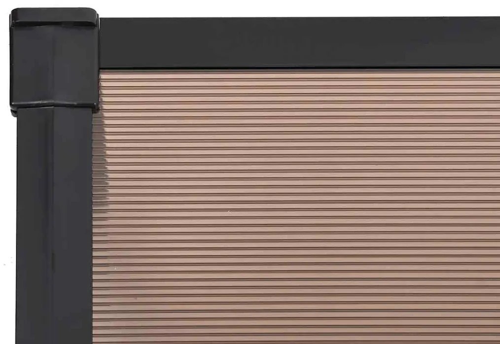 Toldo de porta 239x90 cm policarbonato preto