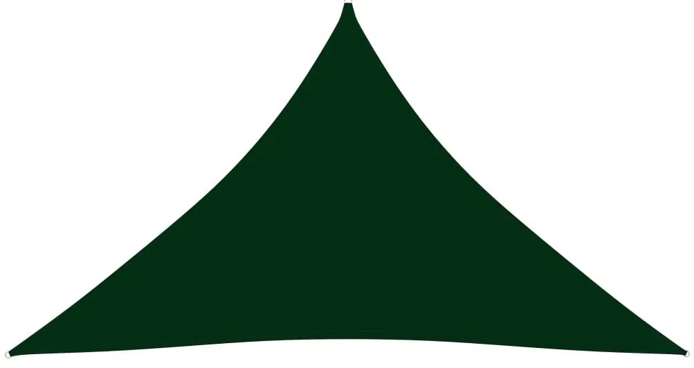 Para-sol vela tecido oxford triangular 3,5x3,5x4,9m verde-esc.