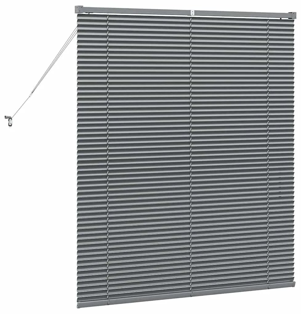 Persiana de Janela Cinzento-escuro 80 x 130 cm Alumínio