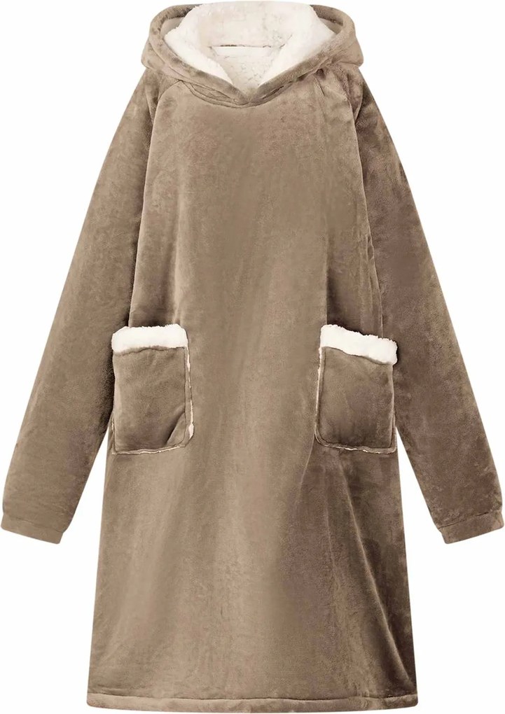 vidaXL Sweatshirt manta Camelo L Fleece e Flanela