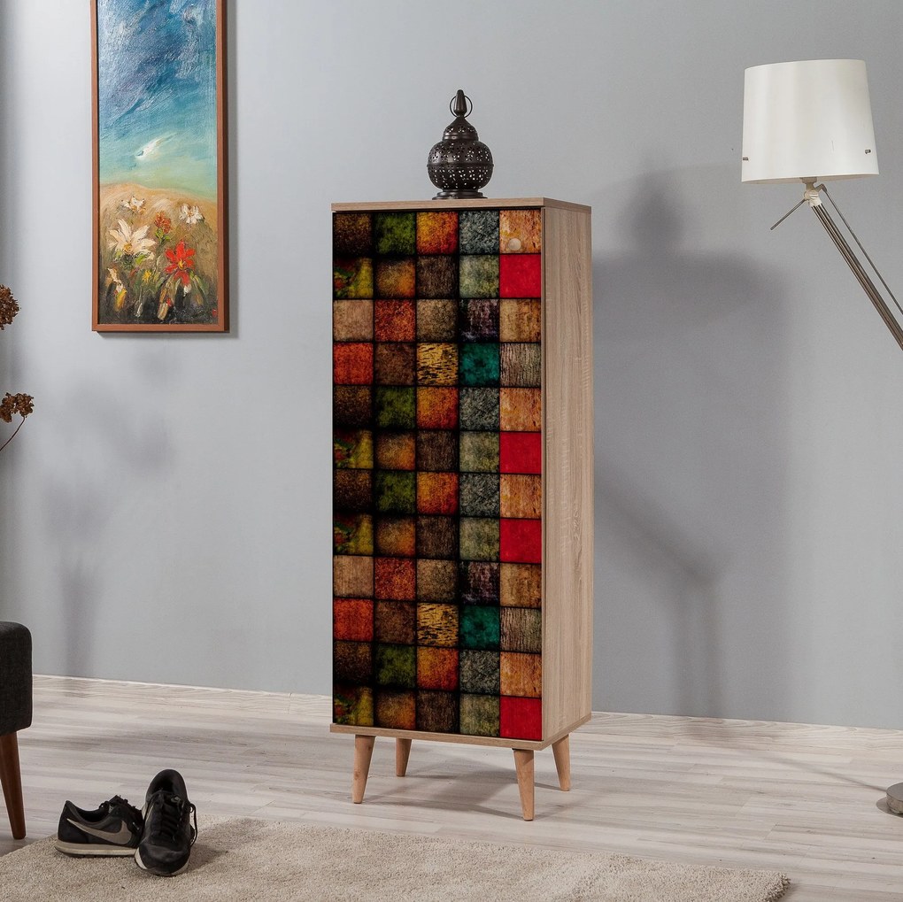 Armário de Calçado Filinta – Carvalho Sonoma – 50 cm x 135 cm x 38 cm