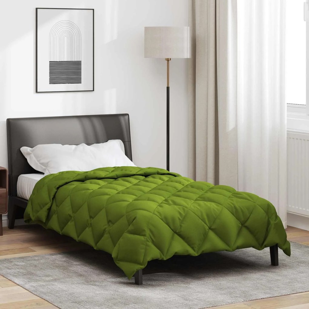 vidaXL Edredom de Inverno Verde 220 x 155 cm Microfibra