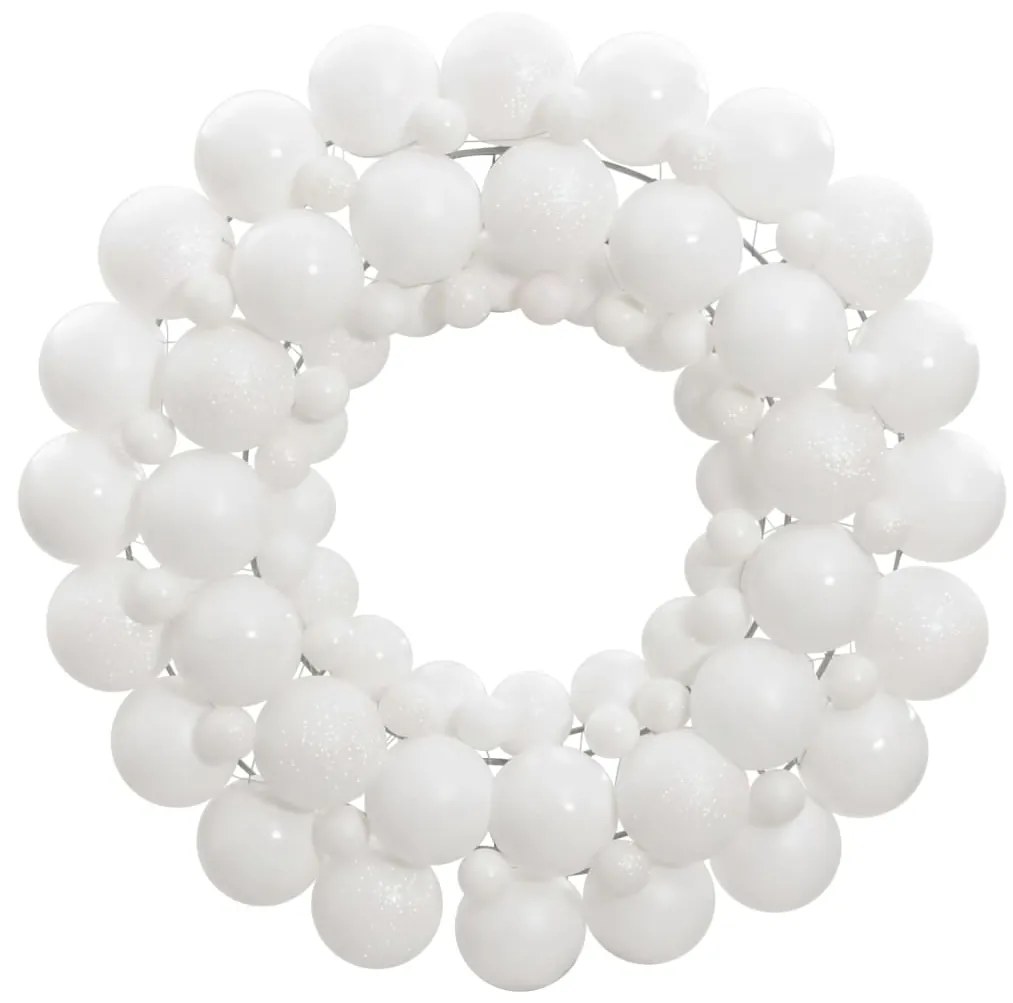 356126 vidaXL Guirlanda de Natal 45 cm poliestireno branco