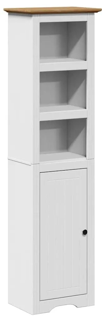4 pcs conjunto de móveis WC BODO pinho maciço branco castanho
