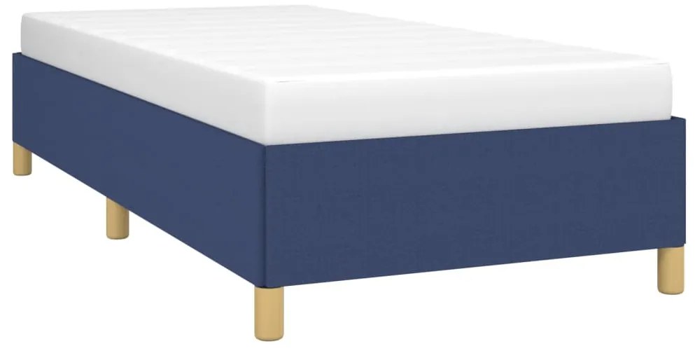 Estrutura de cama sem colchão 90x190 cm tecido azul