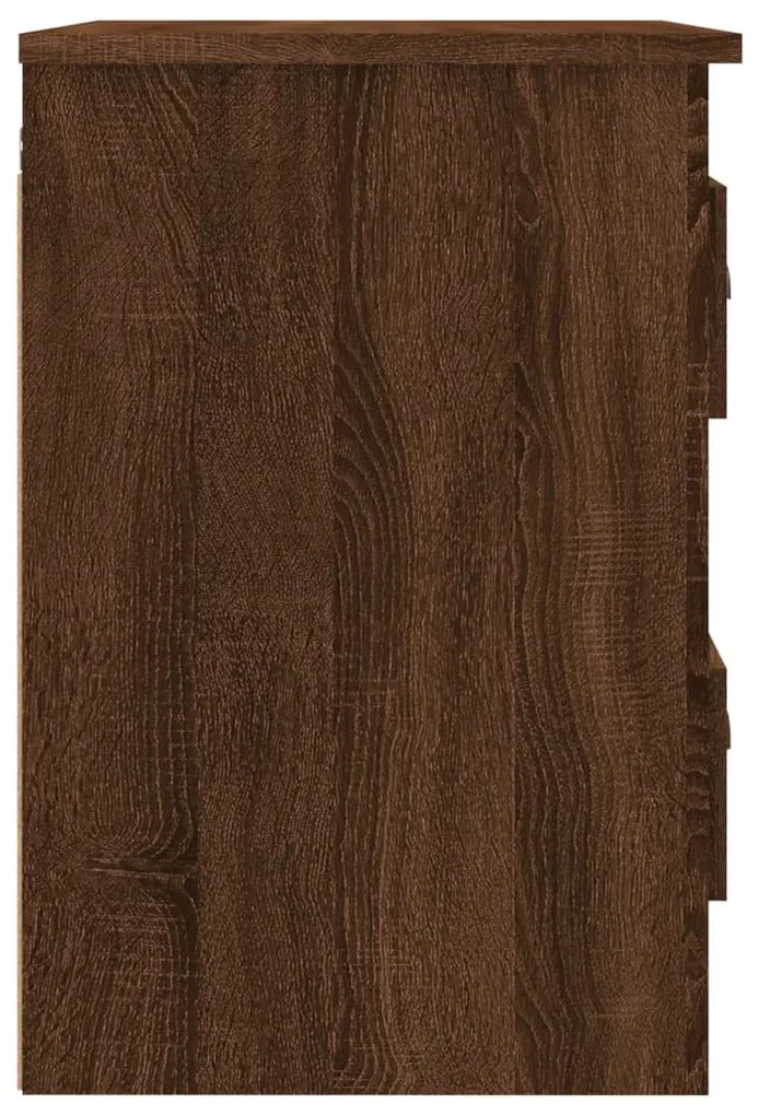 Mesas de cabeceira parede 2 pcs 41,5x36x53 cm carvalho castanho