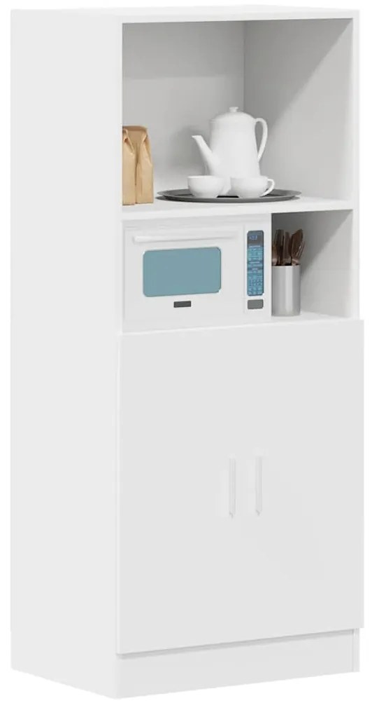 Armário de cozinha 57x41,5x131,5 cm derivados de madeira branco
