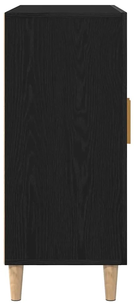 Aparador vidaXL Preto Carvalho 90x34x80 cm Madeira de Engenharia