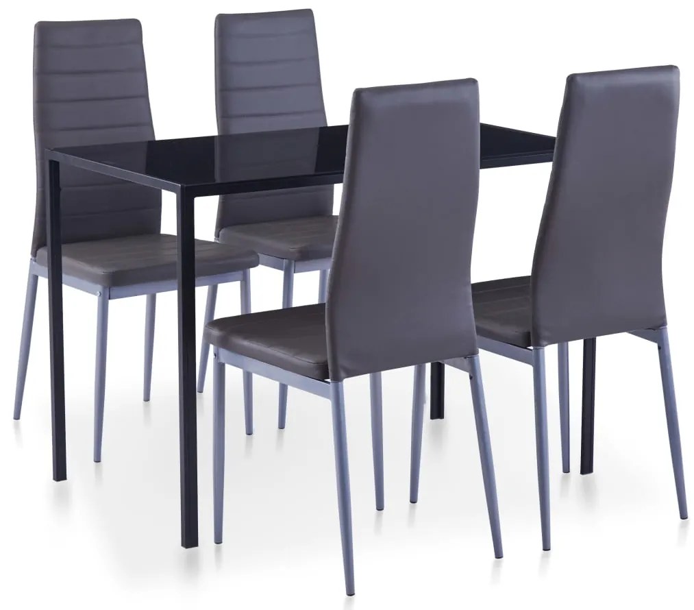Conjunto de jantar 5 pcs cinzento