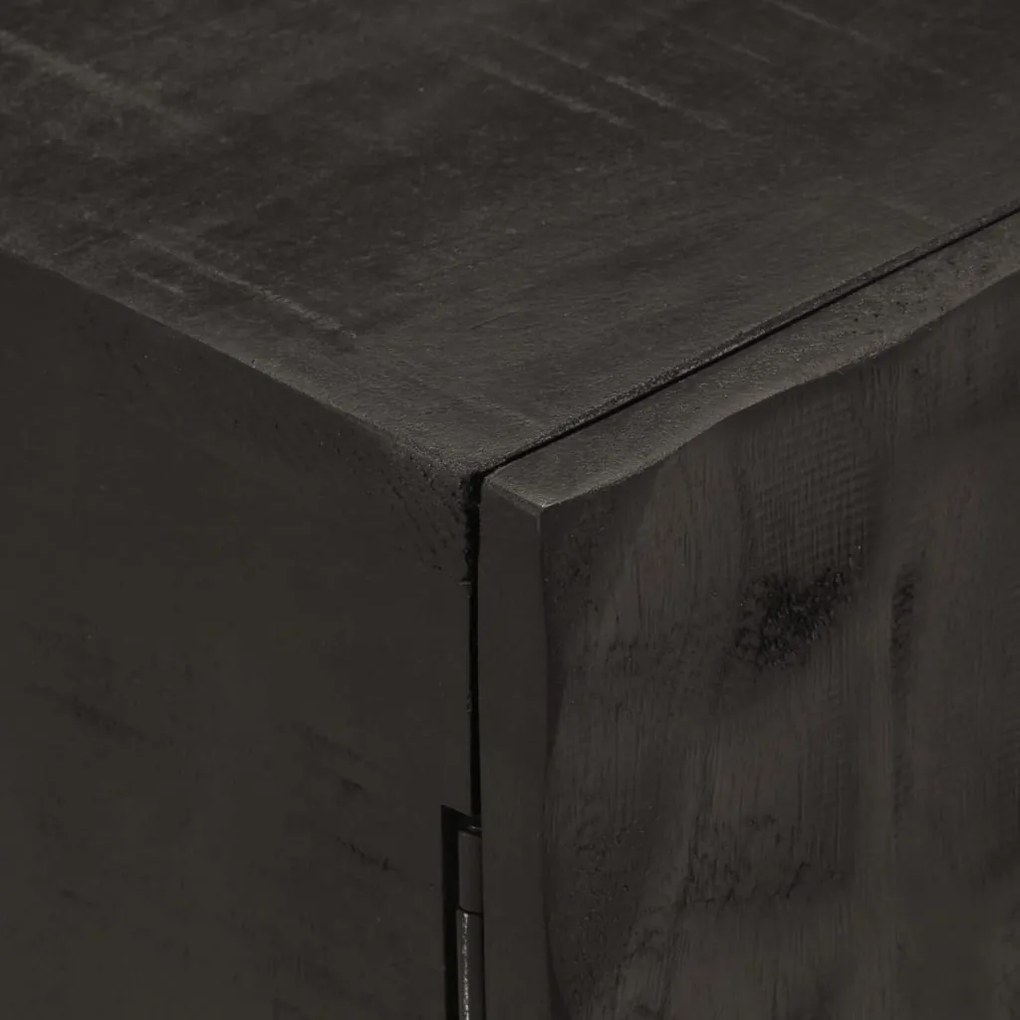 Mesa de cabeceira 40x30x50 cm mangueira maciça/ferro preto