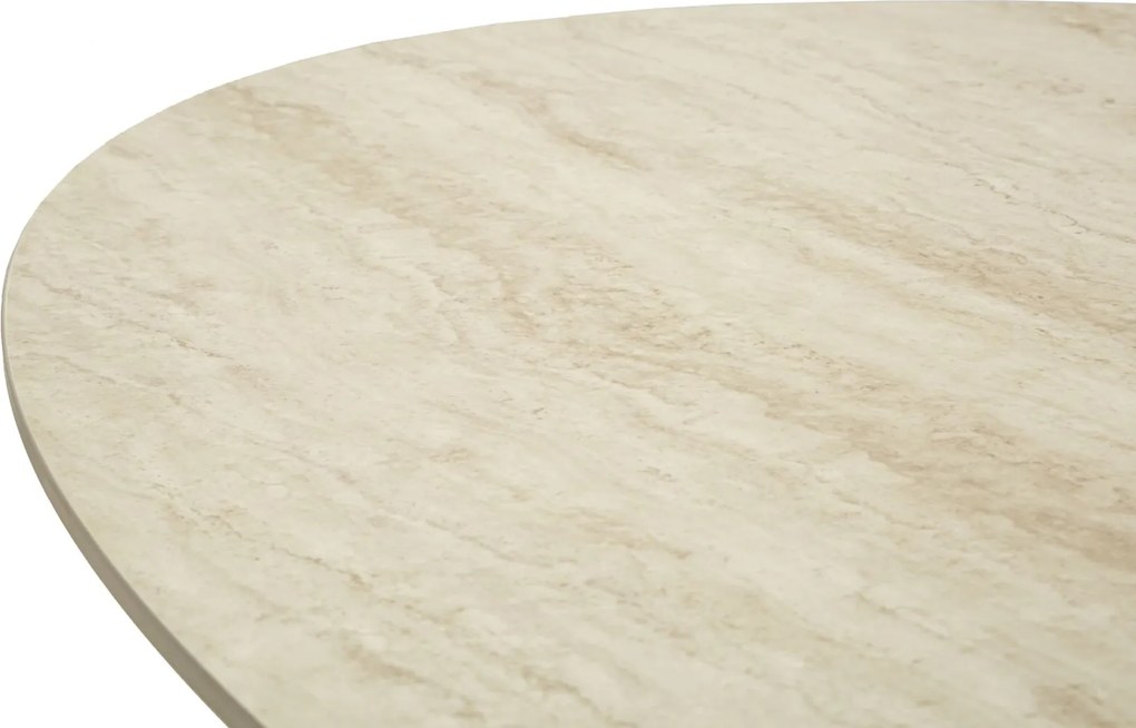 MESA DE JANTAR 180X90X73 CM  MDF e FERRO CREME E PRETO