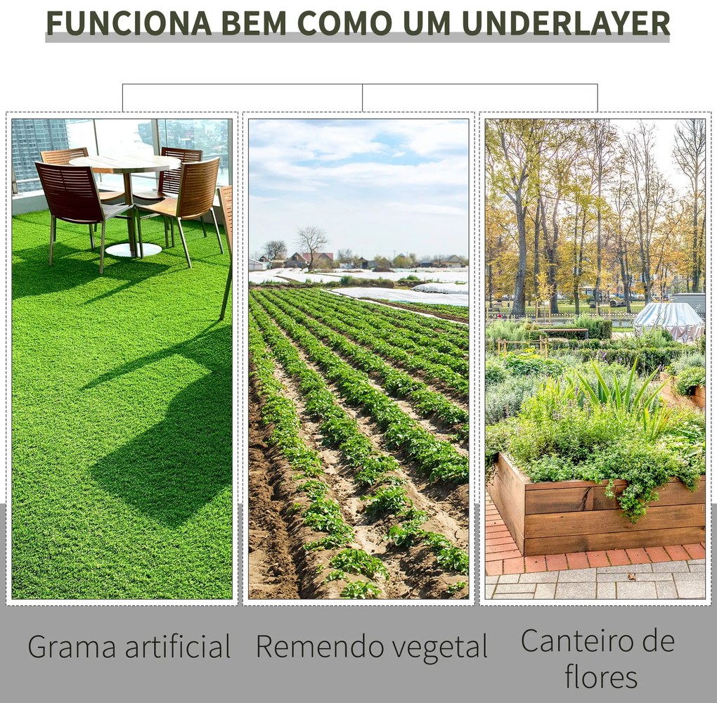 Malha Geotêxtil 2x50 m Malha de jardim contra ervas daninhas 100 g / m² rolo de malha preto