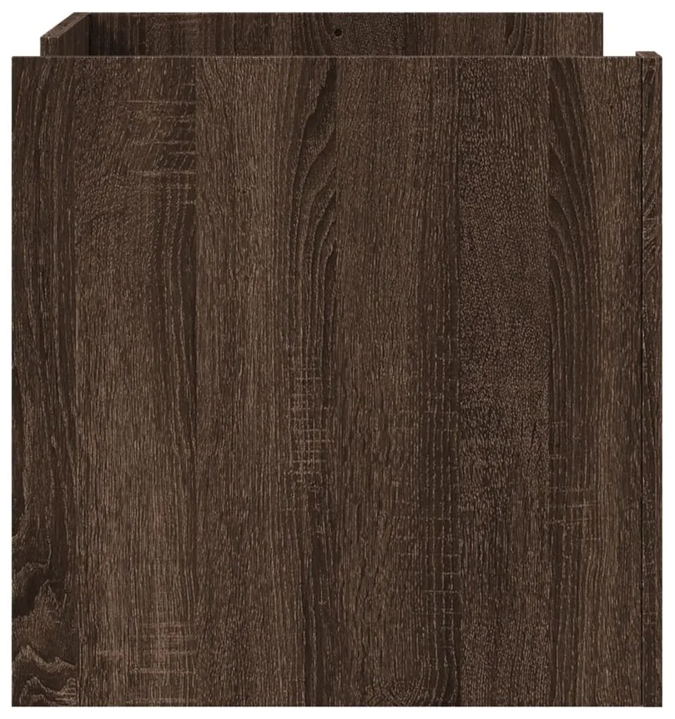 Mesa de centro 80x50x50 cm derivados madeira carvalho castanho