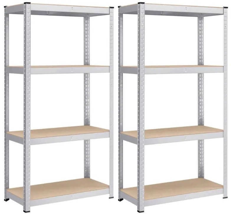 Conjunto de estantes de aço com prateleiras de MDF. | SONGMICS | 80 x 40 x 160 cm | GLR048E01.