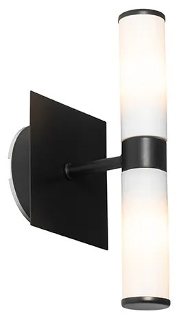 Candeeiro de parede moderno para casa de banho preto IP44 2 luzes - Bath Moderno