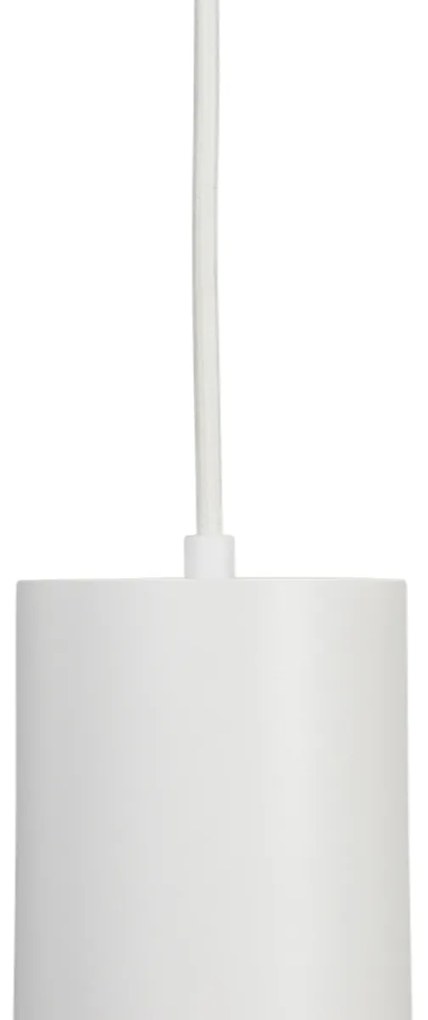 Candeeiro Pendente de Design Branco Incl. Adaptador de Calha Monofásico - Iconic Tubo