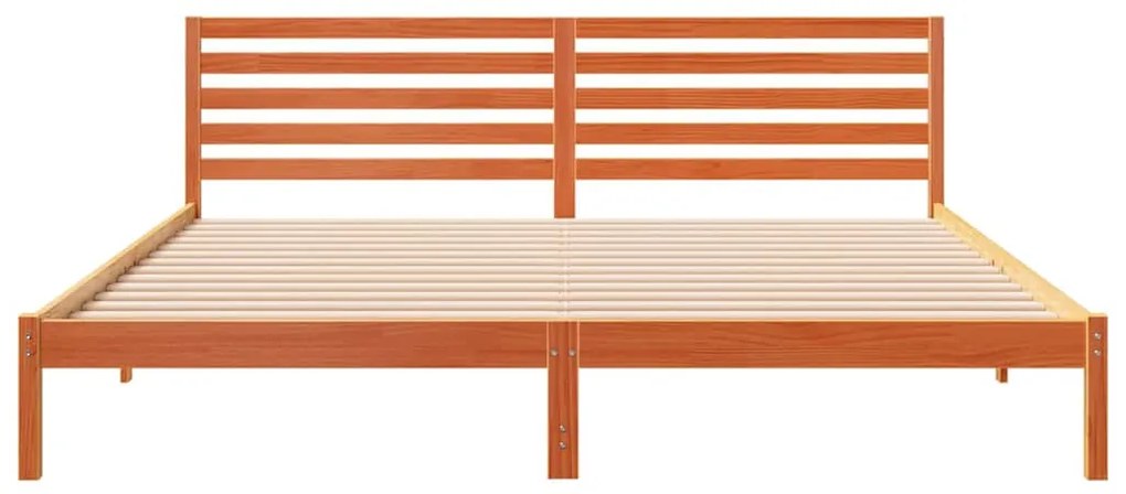 Estrutura da Cama com cabeceira Castanho-mel 180 x 210 cm