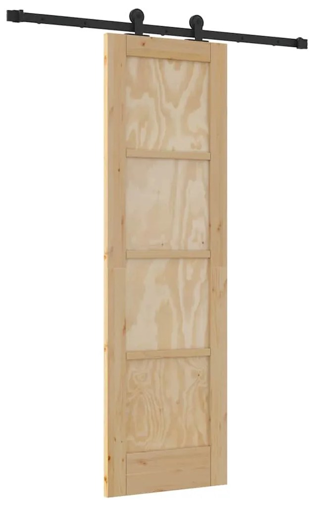 Porta Deslizante vidaXL com Conjunto de Hardware 'ORKDAL'Madeira Sólid