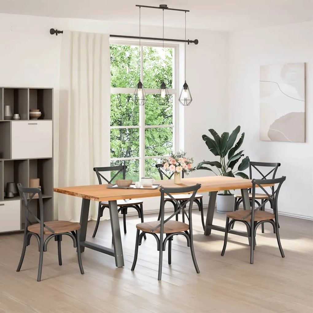 Pés para mesa de jantar em formato A, 2 peças, antracite, 100x(72-73)