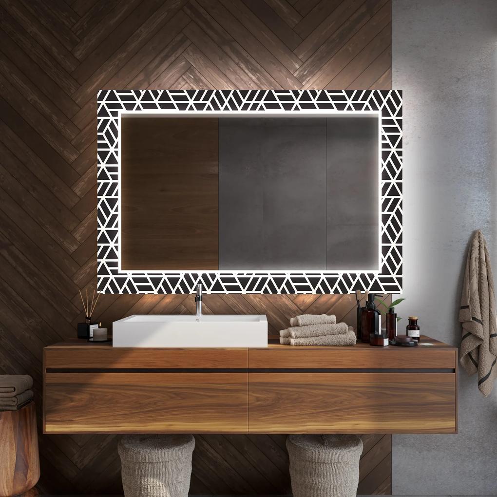 Rectangulares espelho decorativo com iluminação para o banheiro  x=60 x   y=60 cm