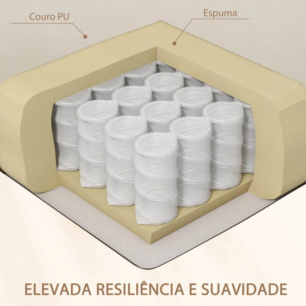 Poltrona de Massagem Relax Reinclinável com Controle Remoto 2 Zonas de Massagem 68x88x98 cm Creme