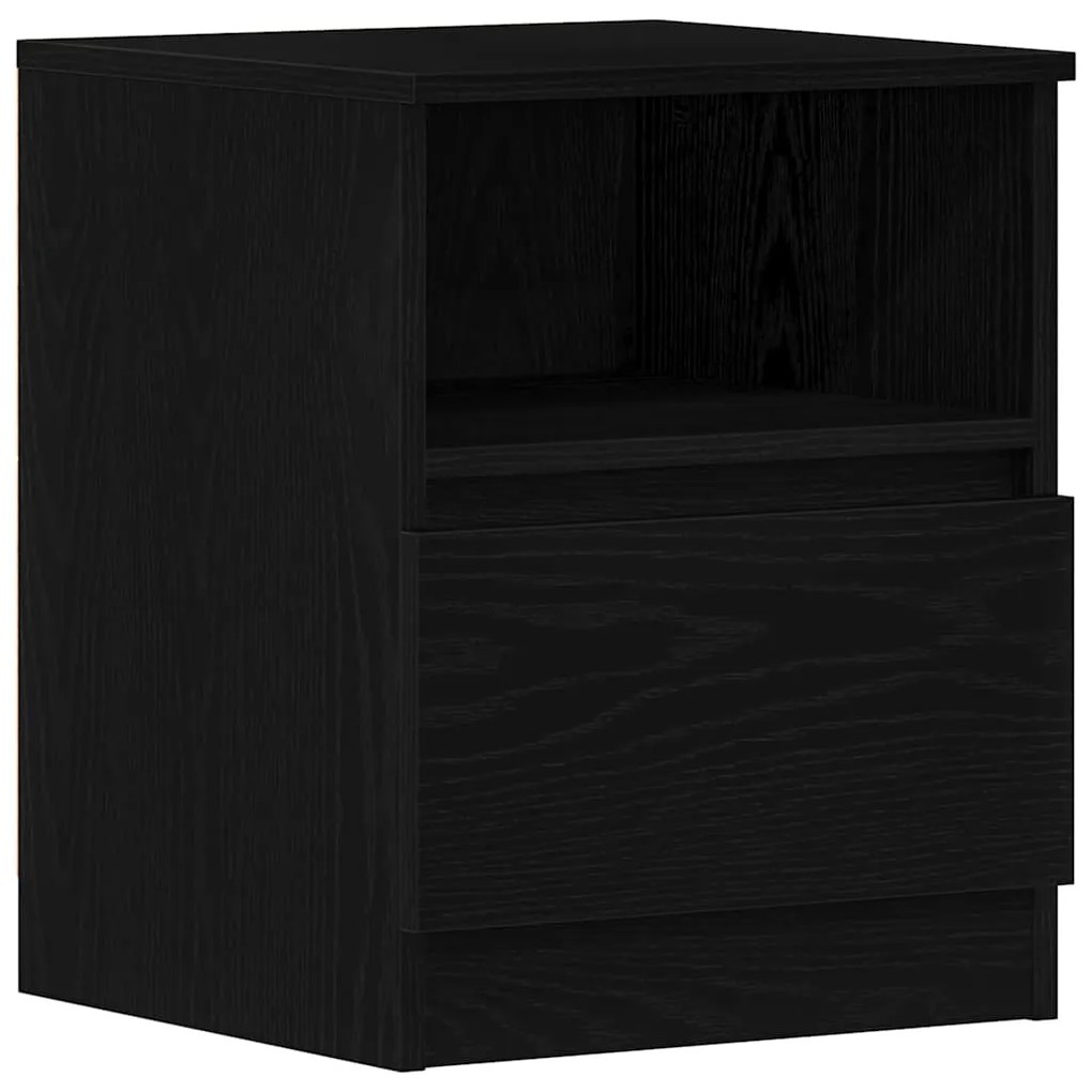 Cabideiro vidaXL Preto Carvalho 40x40x50 cm Madeira de Engenharia