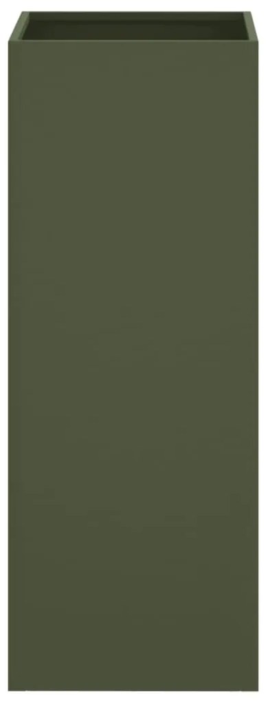 Vaso/floreira 32x29x75 cm aço verde azeitona