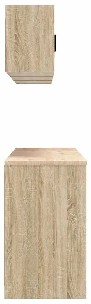 Armários de garagem 6 pcs derivados de madeira carvalho sonoma