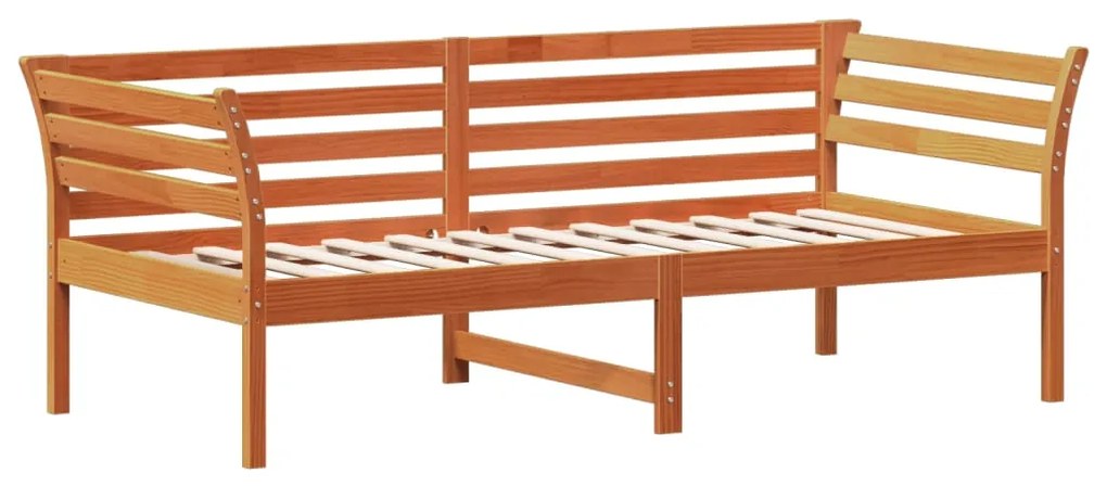 Sofá-cama sem colchão 90x190 cm pinho maciço castanho-mel