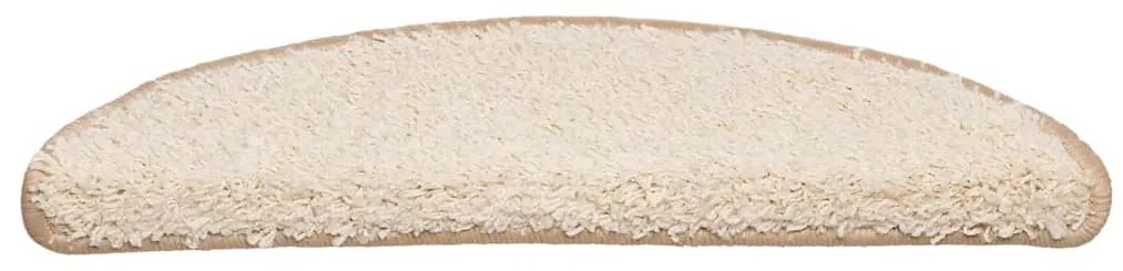 Tapetes de escada 30 pcs 56x17x3 cm creme