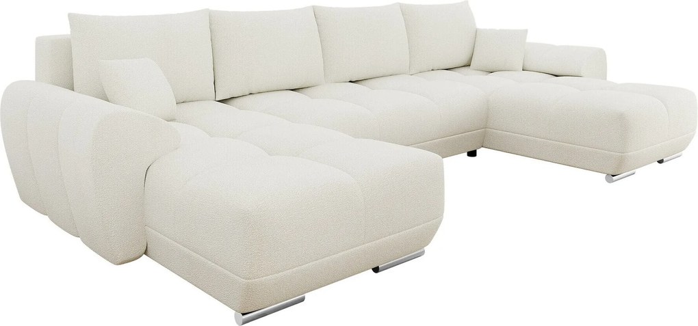 Sofá de canto Signis I, Cama com arrumação, 362x183x85cm, 171.5 kg, Pernas: Plástico