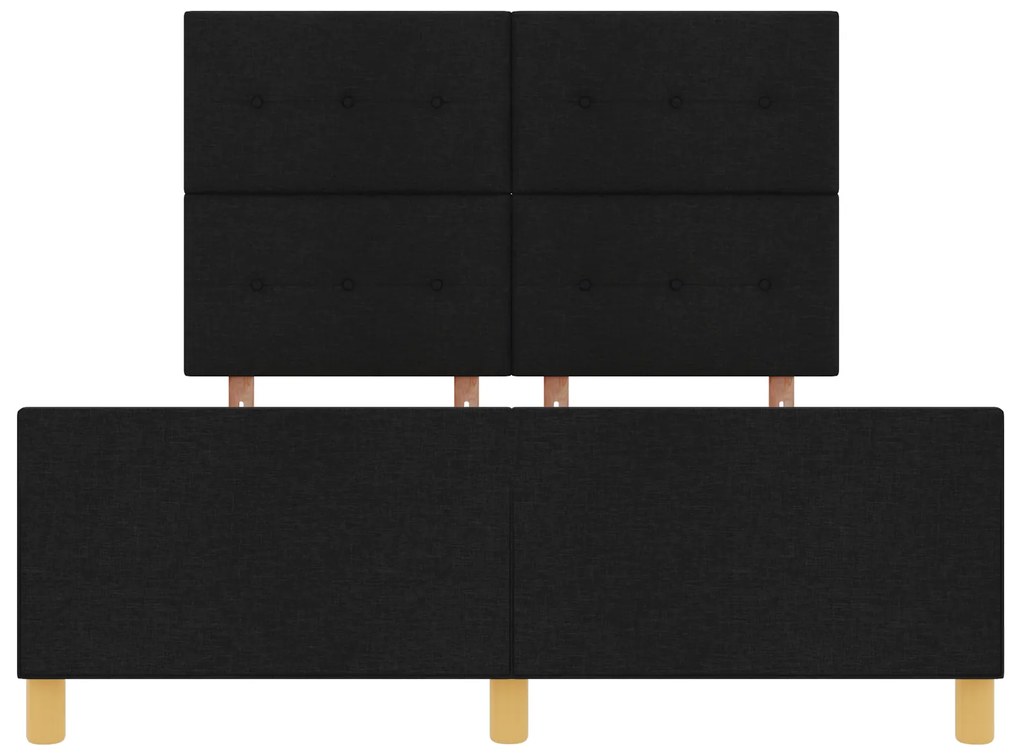 Cama vidaXL Preta 140x200 cm em Tecido