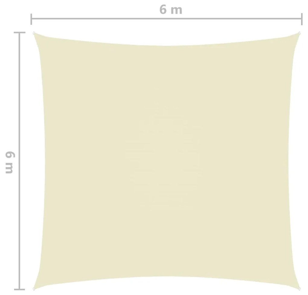 Guarda-sol tecido Oxford quadrado 6x6 m creme