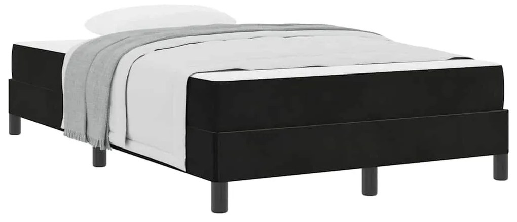 Cama box spring com colchão Preto 120 x 190 cm Veludo