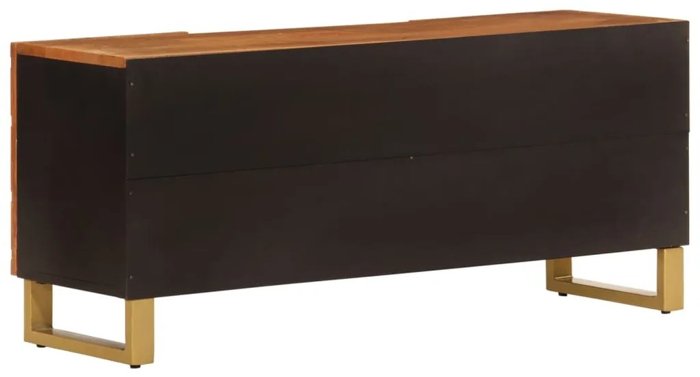 Móvel de TV 105x33,5x46 cm mangueira maciça castanho e preto