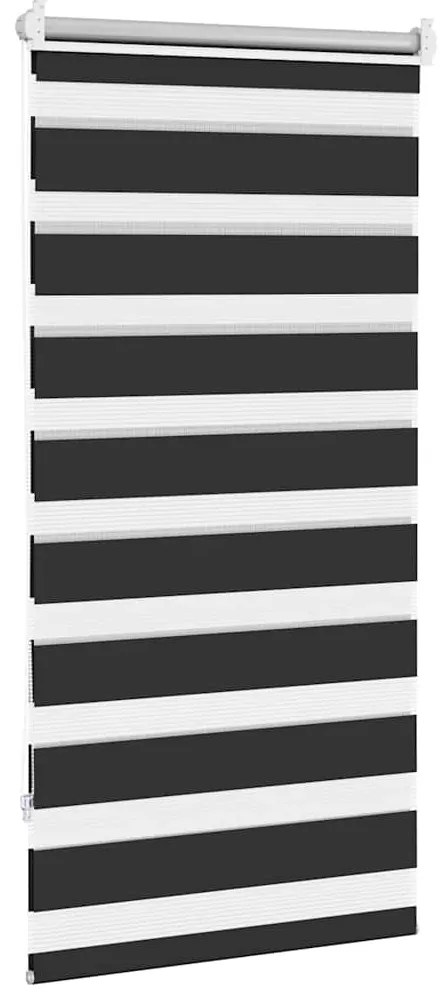 Estore de rolo 80 x 150 cm, linhas de zebra / Preto