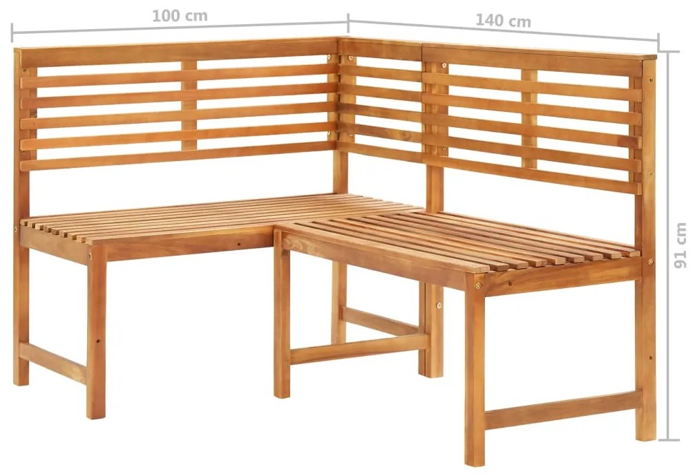 4 pcs conjunto de bistrô em madeira de acácia maciça