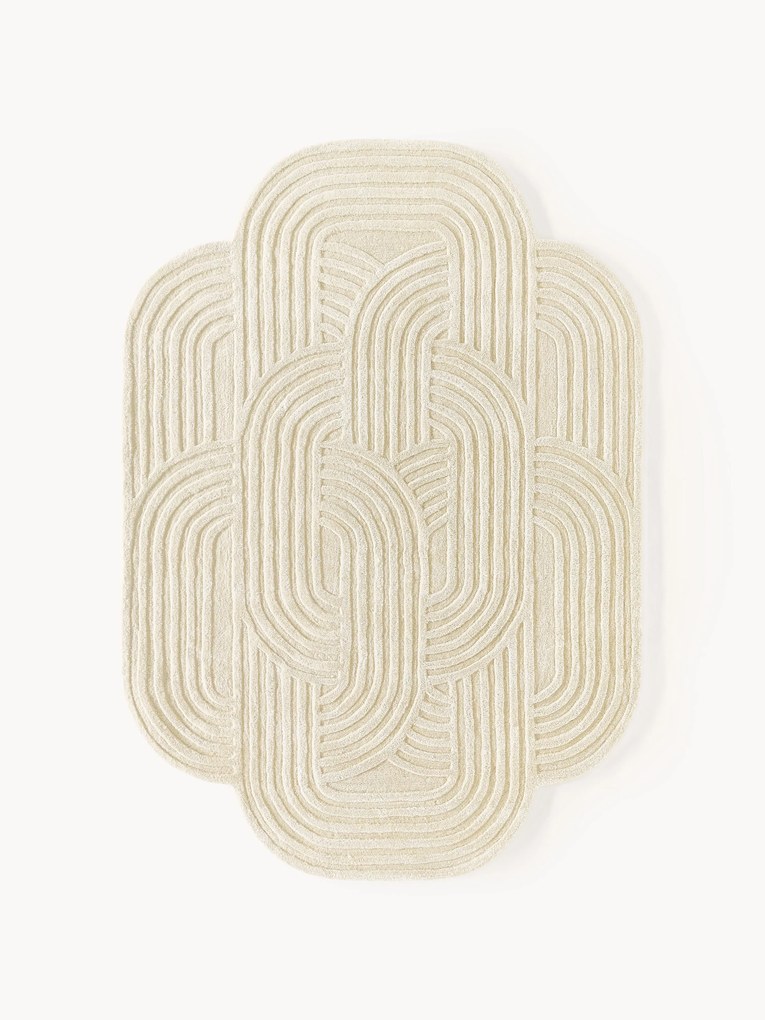 Tapete em lã com relevo Koli