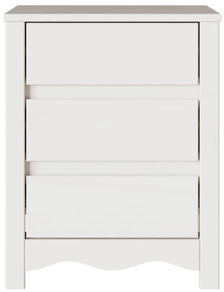Criado-mudo vidaXL "DRAMMEN" Branco 45x35x56 cm Madeira Sólida de Pinh