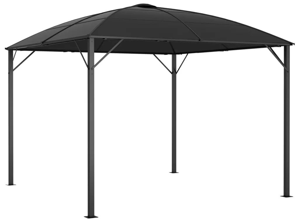 Gazebo com cortinas 300x300x265 cm antracite