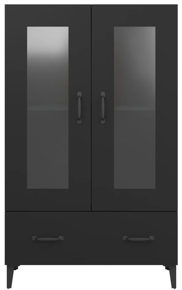Armário alto 70x31x115 cm derivados de madeira preto