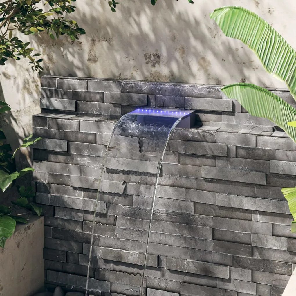 Cascata com luzes LED RGB 30 cm acrílico