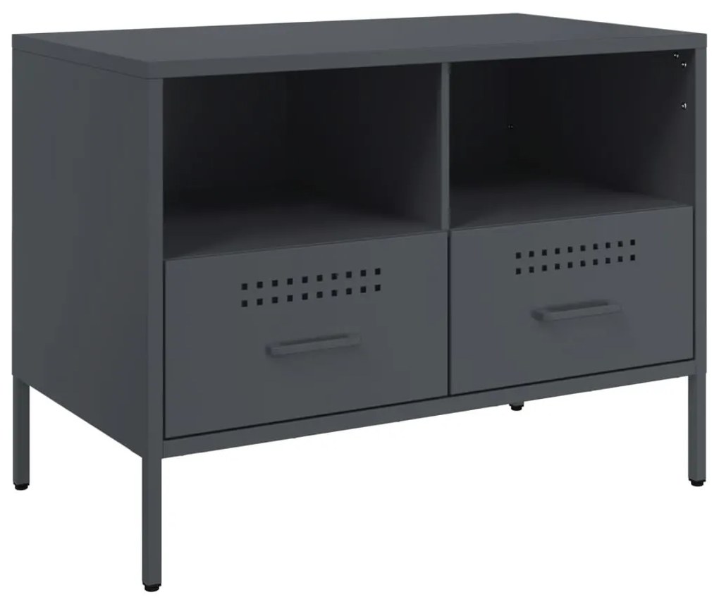 Móveis de TV 2 pcs 68x39x50,5 cm aço antracite