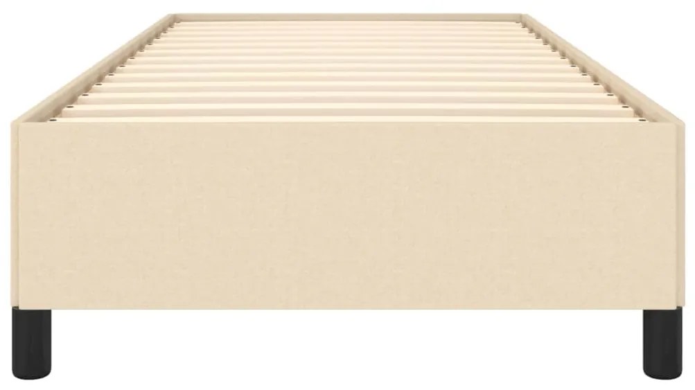 Estrutura de cama sem colchão 90x190 cm tecido creme