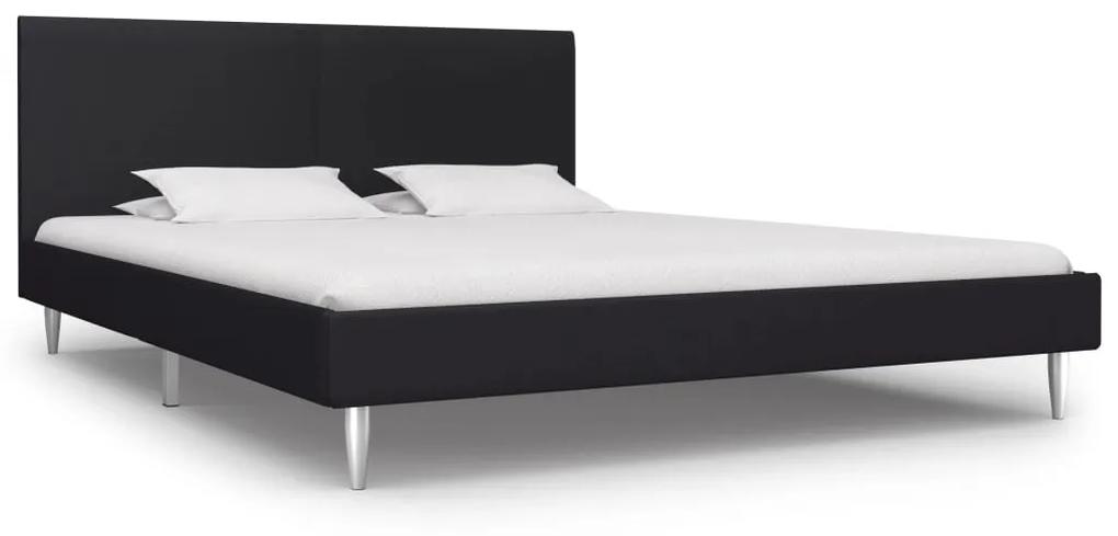 Estrutura de cama 160x200 cm tecido preto