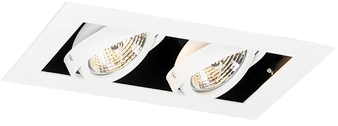 Conjunto de 6 Foco de encastrar moderno branco com 2 luzes ajustáveis - ONEON 70