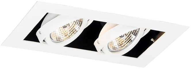 Foco embutido moderno branco 2 luzes ajustável - Oneon 70 Moderno