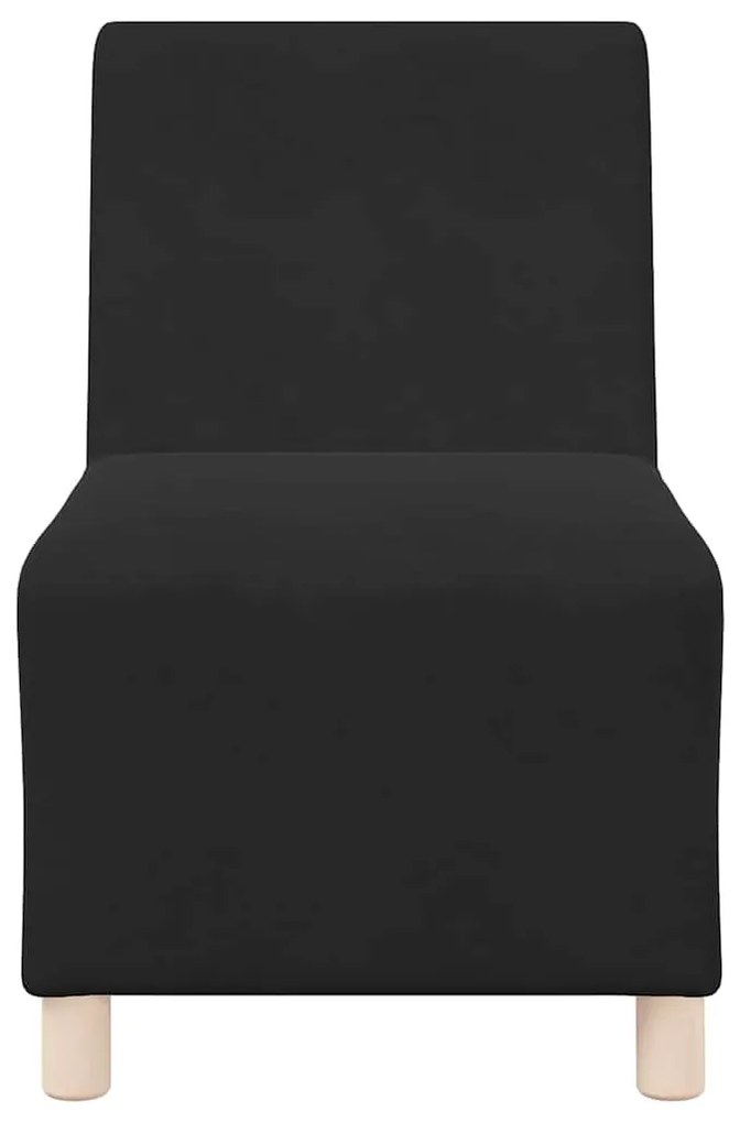 Poltrona sem braços 55 cm veludo preto